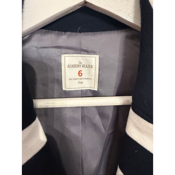 GAP The Academy Blazer Black & White Stripe Blazer sz 6 NWOT - Picture 4 of 8